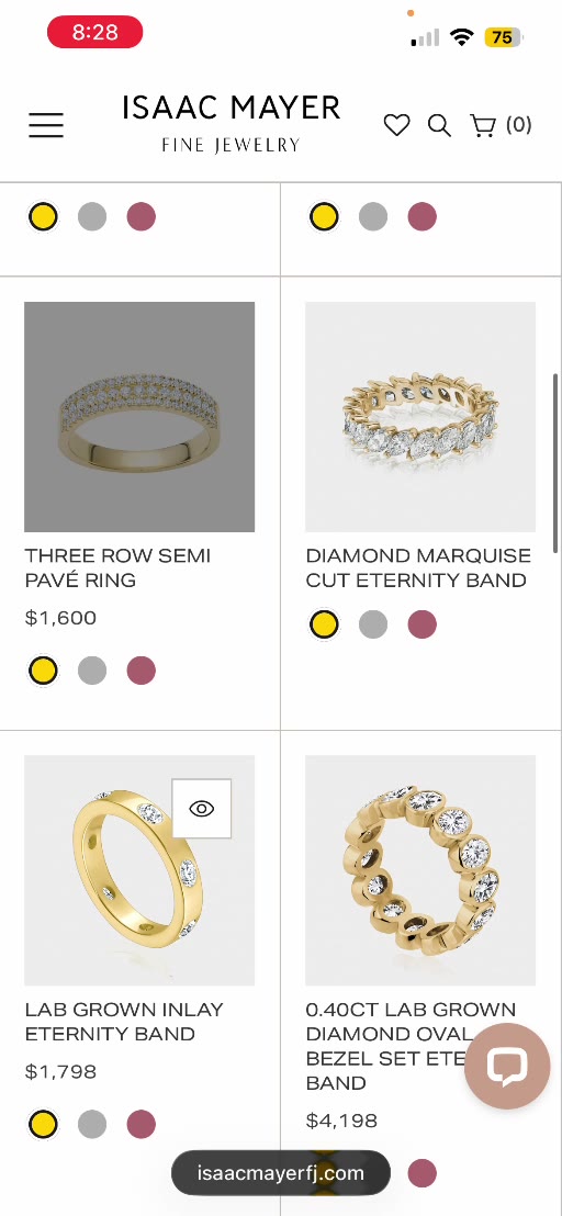 Demi-pavé trois rangées