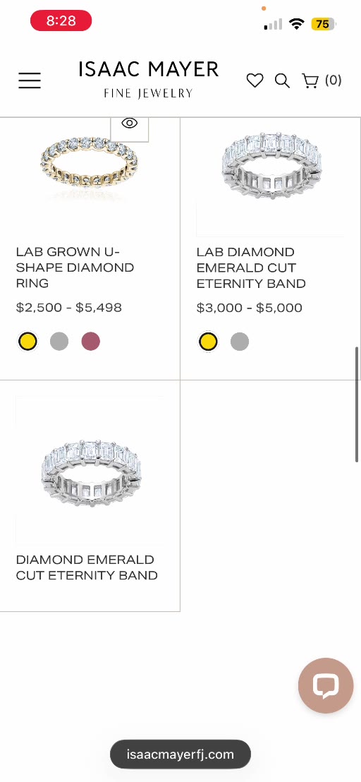 Diamants monture en U