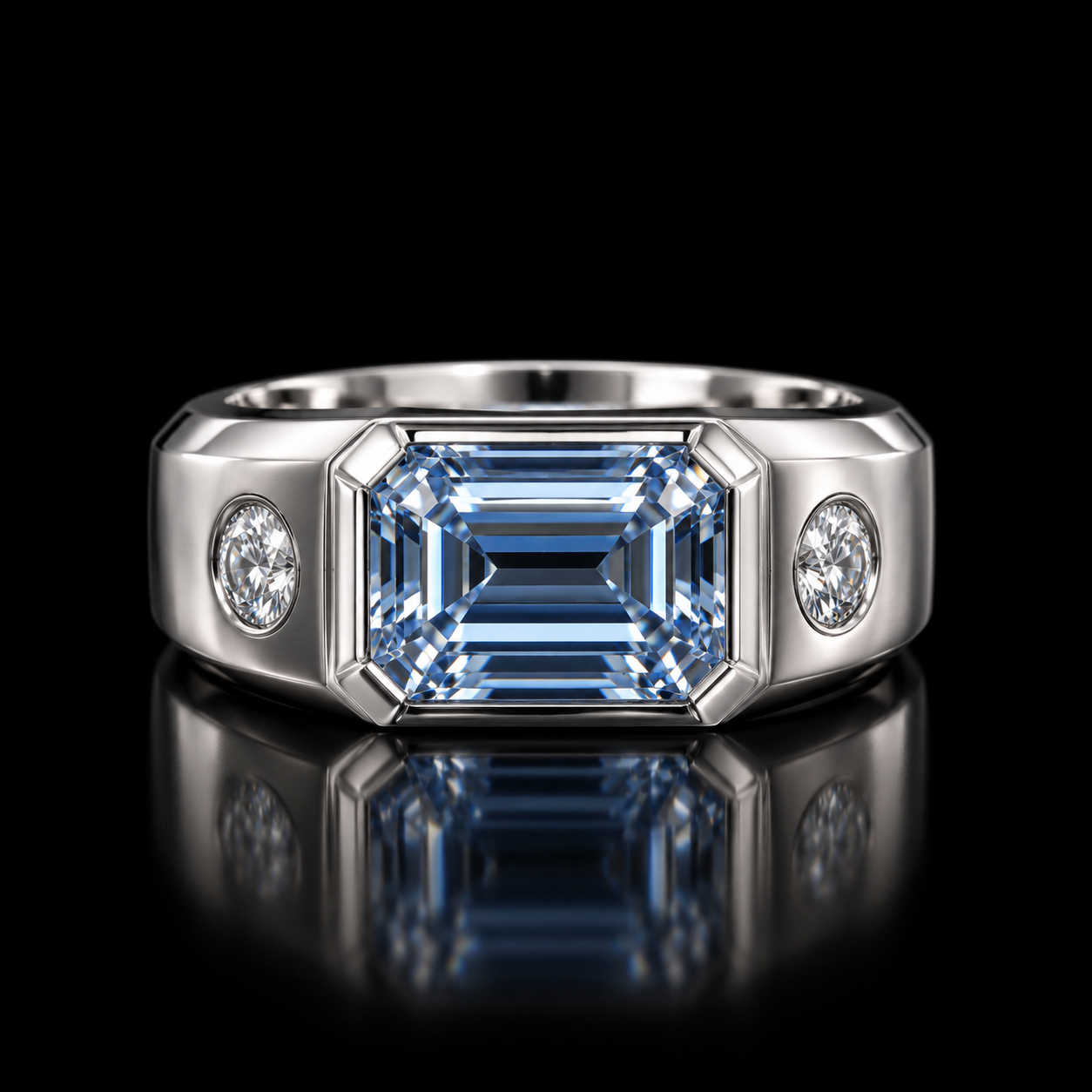 Bague à pierre bleue, inspiration pour une création personnalisée